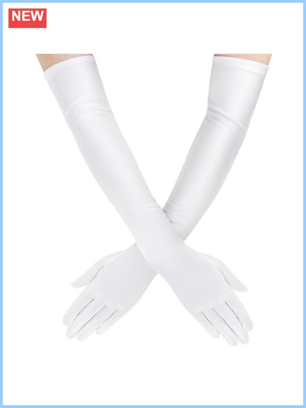 Long Satin Opera Gloves 19 Inch Vintage 1920s Costume Accessory
